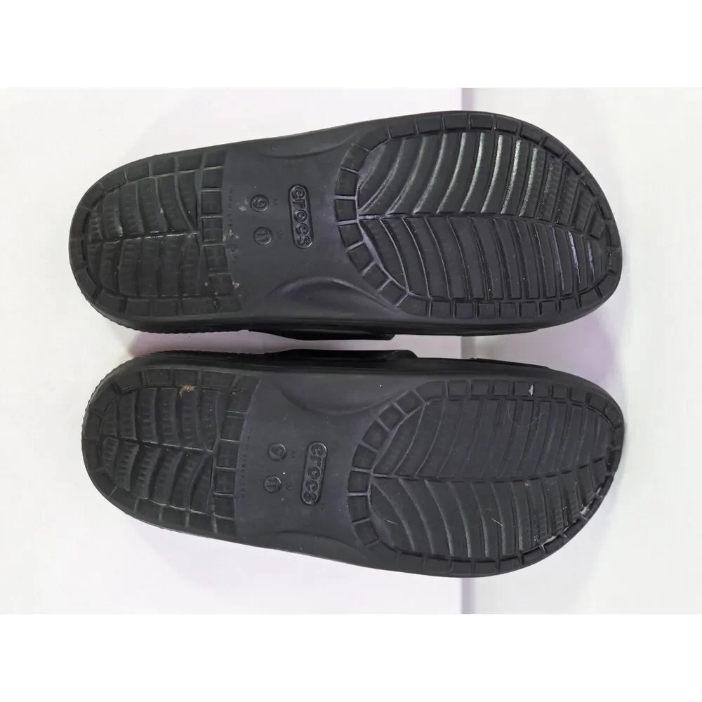 Crocs Classic Two-Strap Sandals Black Unisex M9/W11 Lightly Used